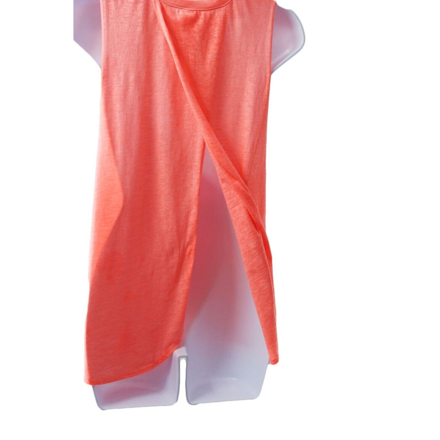 No Boundaries Junior Orange LOVE Stars Graphic Tank Top Split Back Tee Sz M 7-9