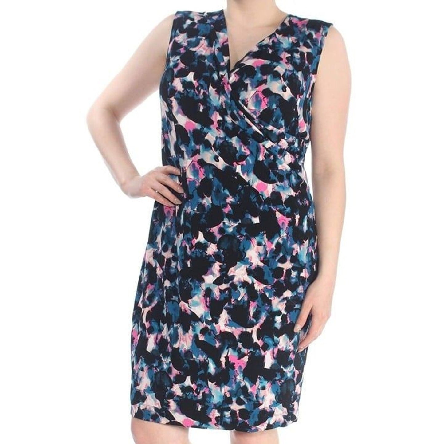 Rachel Roy Womens Draped Party A Line Dress, Multicoloured Small