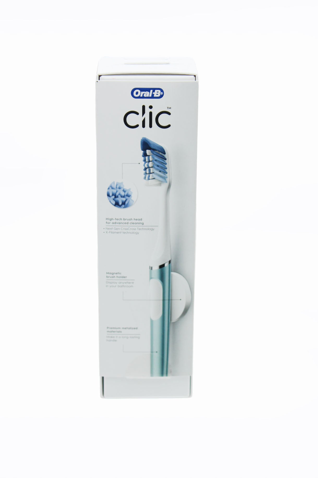 Oral-B Clic Toothbrush with Magnetic Brush Holder - Aqua - Soft