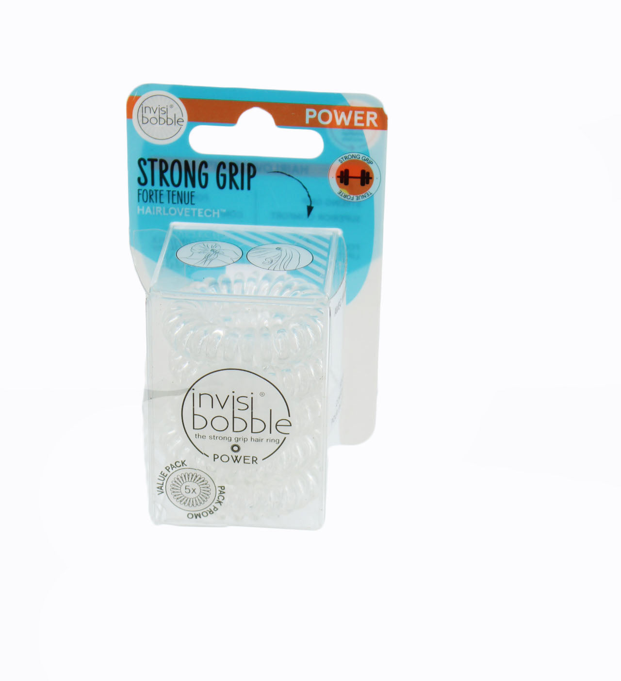 invisibobble Power Multipack - Crystal Clear - 5pk