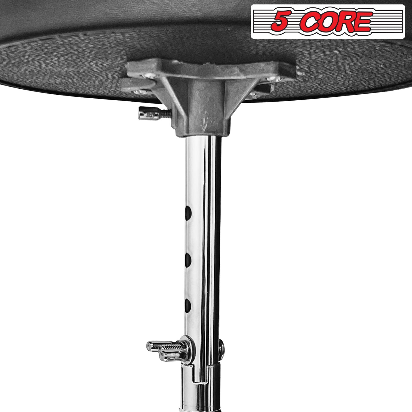 5 Core Drum Throne Comfortable Padded Stool Height Adjustable Music DJ Chair Heavy Duty Seat for Drummer Kids and Adults - DS CH BLK