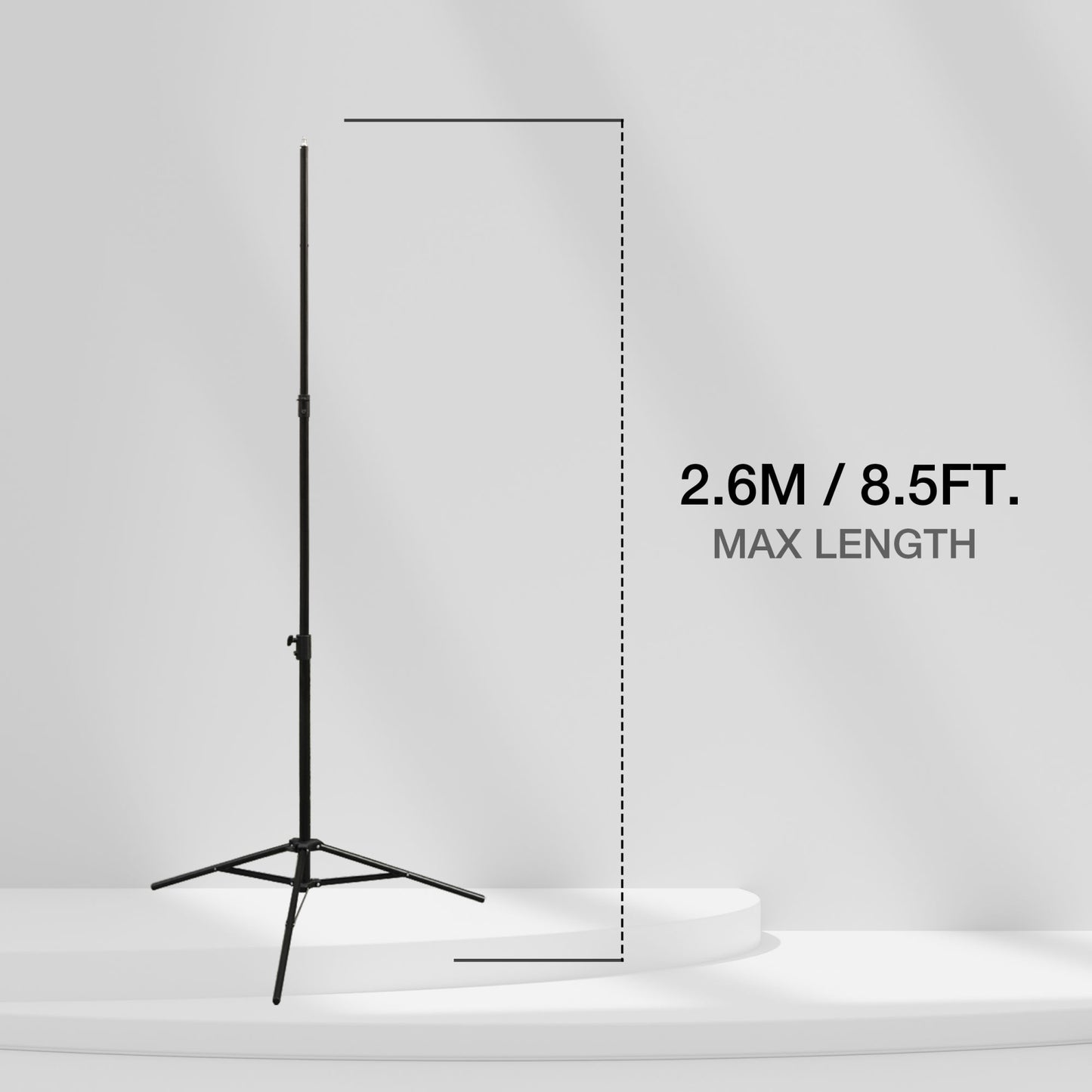 8.5ft Heavy Duty Light Stand, Adjustable Photography Stand Photo Video Studio Tripod Stand for Studio Light, Flash, Umbrella, Ring Light