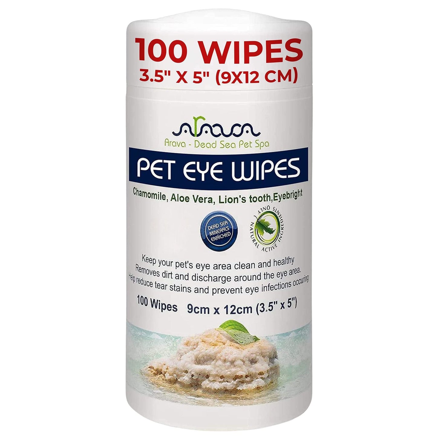 Pet Eye Wipes for Dogs Cats Puppies & Kittens 100 Count Natural and Aromatherapy Medicated Removes Dirt Crust and Discharge Prevents Tear Stain Infections & Irritations Soft & Gentle