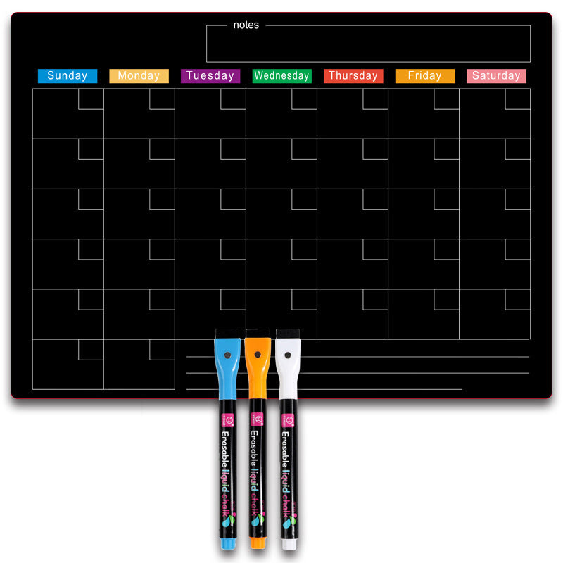 Magnetic Calendar for Fridge,with 3 Dry Erase Markers & Magnetic Pen Holder,Magnetic Monthly and Memo for Refrigerator, Fridge Calendar Dry Erase Set