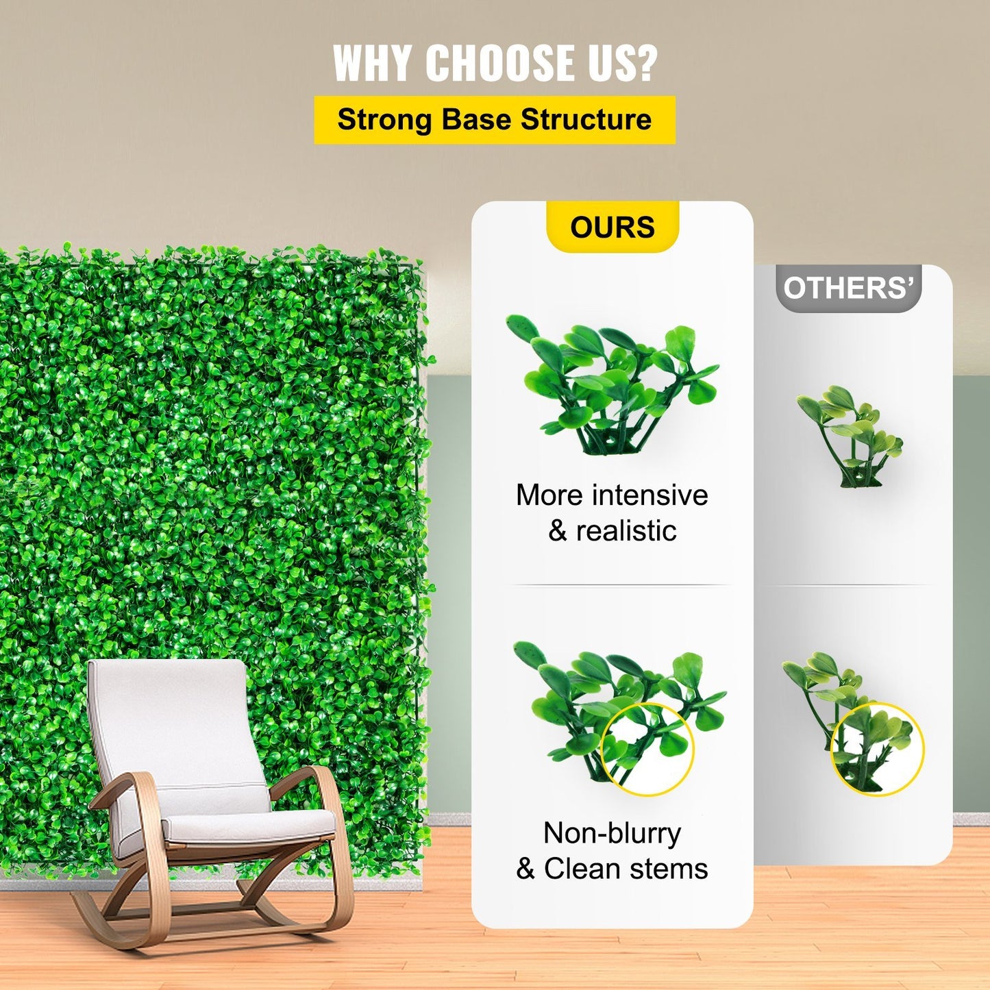 Artificial Boxwood Panel UV 4pcs Boxwood Hedge Wall Panels Artificial Grass Backdrop Wall 24X16" 4 cm Green Grass Wall Fake Hedge for Decor Privacy Fence Indoor Outdoor Garden Backyard
