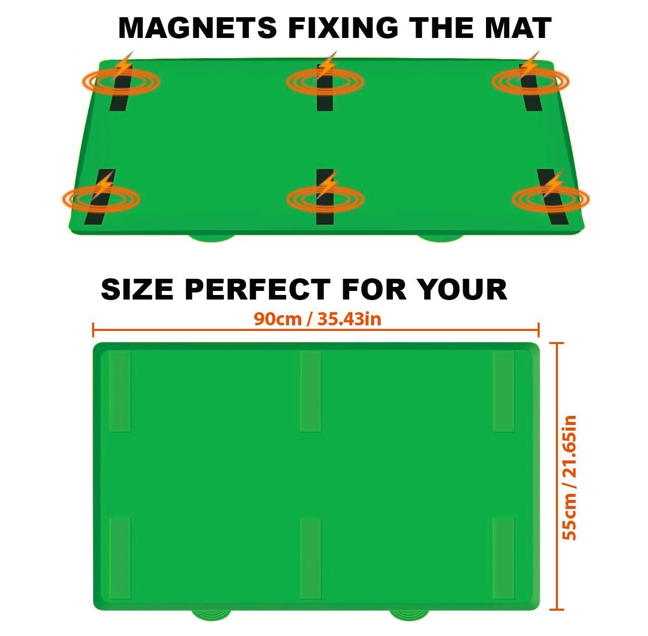 Silicone Griddle Mat Food Grade Silicone Grill Mat Protect the Top Surface from Insects 36 inch Green Color with Silicone Utensil Rest