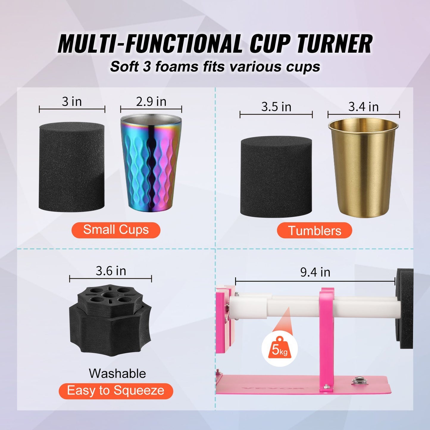 Double Cup Turner 2-Arm Pen Turner with Epoxy Resin Kit for Beginners DIY
