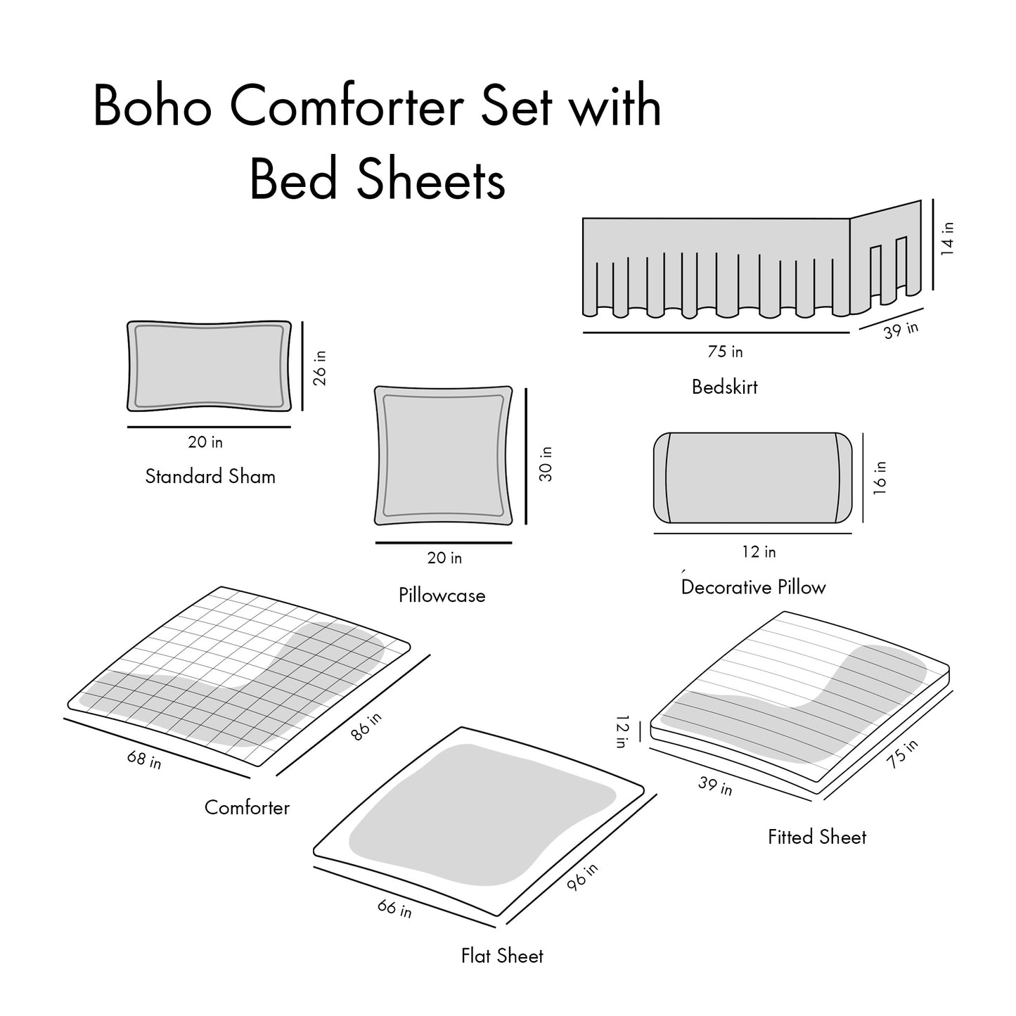 Comforter Set Boho Comforter Set with Bed Sheets