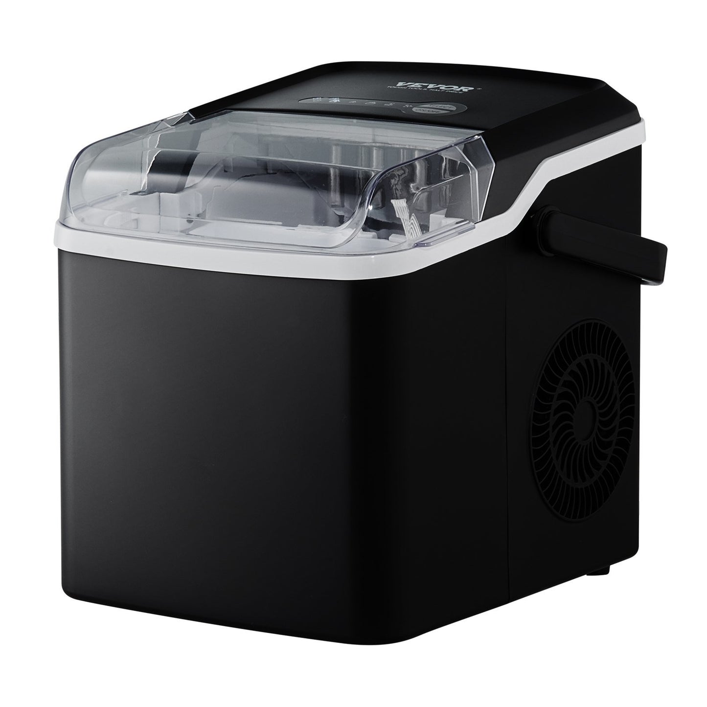 Countertop Ice Maker, 9 Cubes Ready in 7 Mins, 26lbs in 24Hrs, Self-Cleaning Portable Ice Maker with Ice Scoop and Basket, Ice Machine with 2 Sizes Bullet Ice for Home Kitchen Office Bar Party