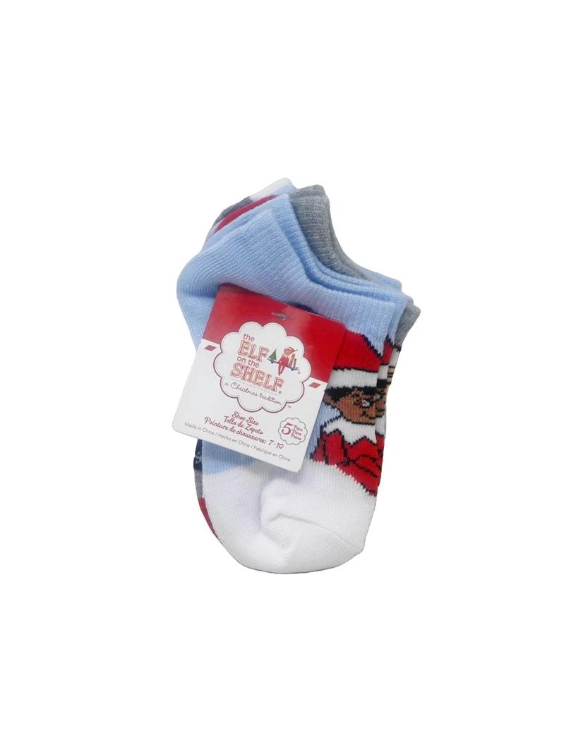 5 Pack Elf On The Shelf Snow Days No Show Socks Size 4-6 Shoe Size 7-10