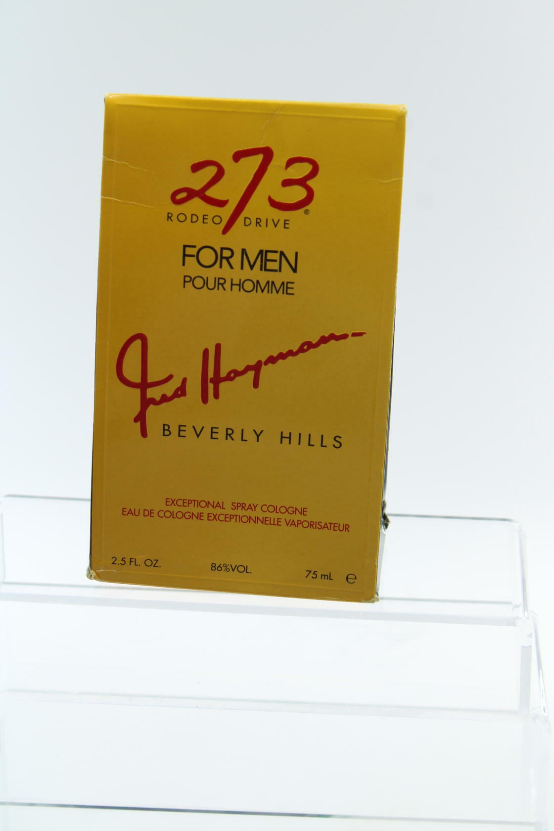 273 Rodeo Drive Men by Fred Hayman 2.5 oz Exceptional Spray Cologne Distressed