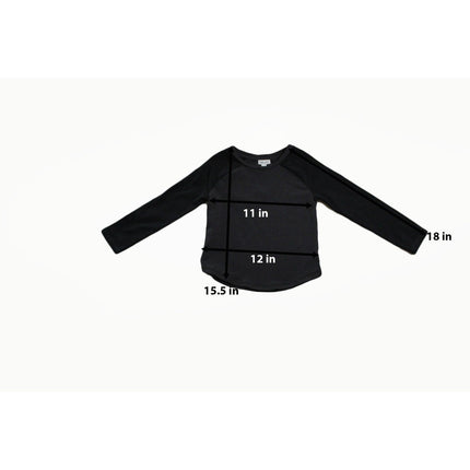 Splendid Little Boys  Charcoal Grey Raglan Long Sleeve T-Shirt  Size 5