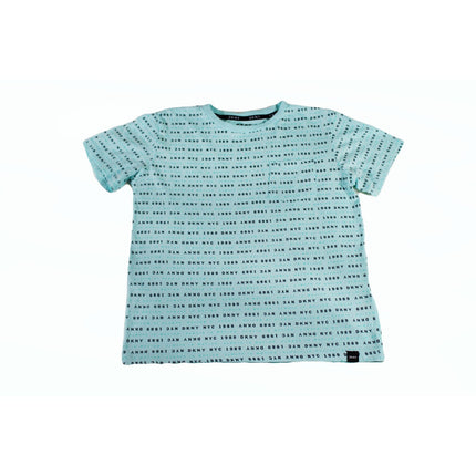 DKNY Big  Boys Mint Green Logo Print Short Sleeve T-Shirt Crew Neck Sz M