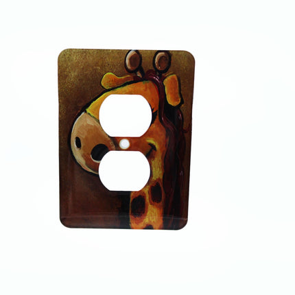 Outlet Cover 3d Rose Giraffe Cartoon 3.5 Width x 5 in Height