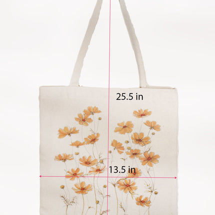 Women Tote Miss Adola Cotton Shopping Tote Flowers Design