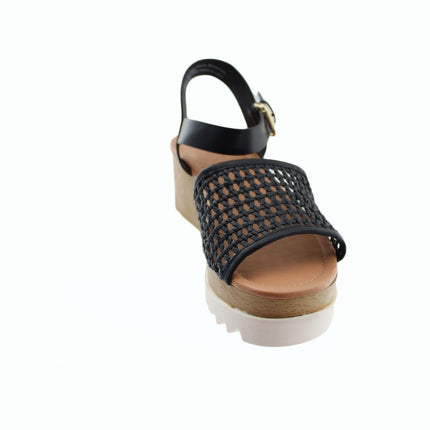 Women Sandals Platform Heels Sandals Size 6.5 Black