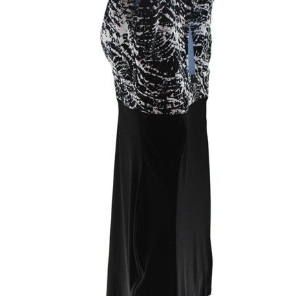 Mixxology Junior Halter Back Dress Size M Black/White