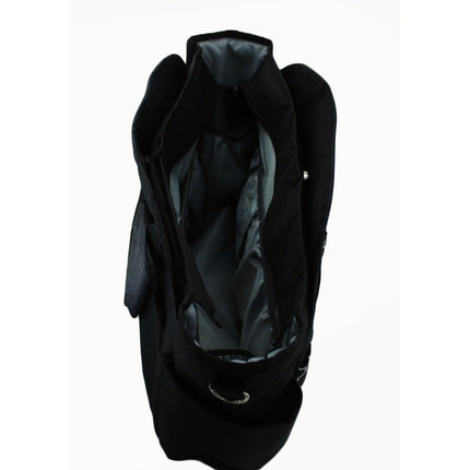 Black Quatrefoil Diaper Bag Tote Multi-Pocket Travel Baby Bag Organizer