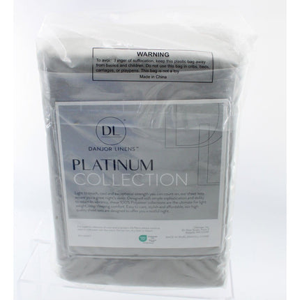 Danjlor Linens Platinum Collection Queen 6 Piece Sheet Set Gray 100% Polyester
