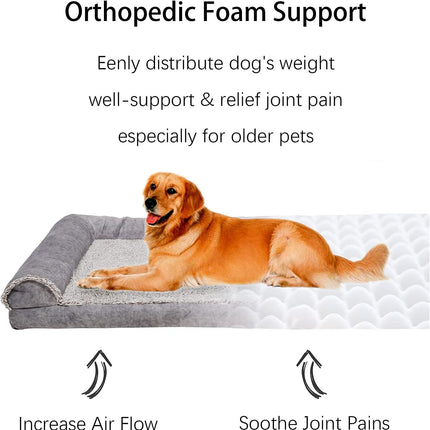 QUVITA Luxury Large Dog Bed with Removable Pillow and Memory Foam  X Large Off