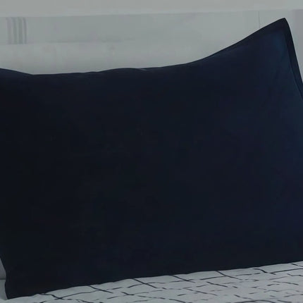 Pillow Sham Mainstays Essential Pillow Sham Blue Emmett Standard/Queen