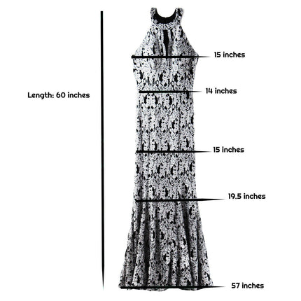 Women Dress Nightway Missy Women's Lace Scallop Keyhole Racer Trupet Dress Sz 8