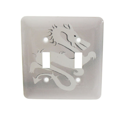 Light Switch Cover 3d Rose White Dragon Toggle Switch 5 Inches x 5 Inches