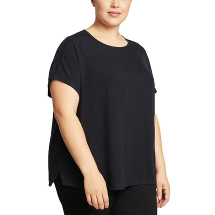 Women T-Shirt ID Ideology Women  Birdseye Mesh T Shirt Gray Size 3X