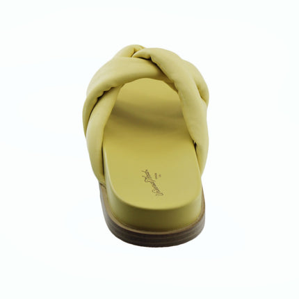 Women Flat Sandals Size 5.5 Yellow