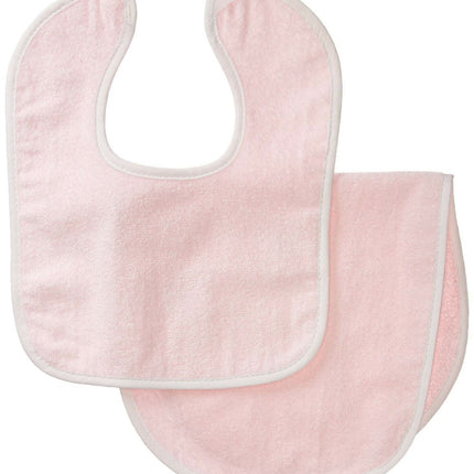 aBaby Terry Velour Infant Bib and Burp Cloth Light Pink