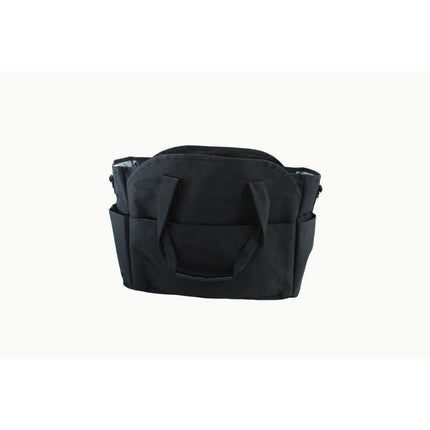 Black Quatrefoil Diaper Bag Tote Multi-Pocket Travel Baby Bag Organizer