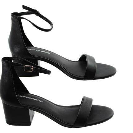 Women Sandals Amazon Essentials Women Heeled Sandals Size 9.5 Black