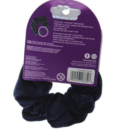 Hair Scrunchie Goody Forever Scrunchie & Claw Clip Bundle Navy 4 Pack