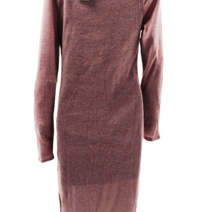 Women Dress INC Women Sweetheart Neckline Midi Sweaterdress Size Medium Brown