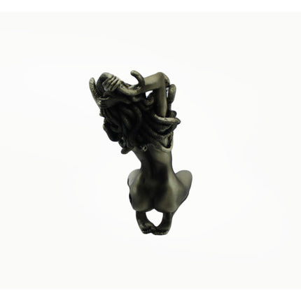 Medusa Gorgon Statue Bronze Finish Mythological Nude Figurine 6 Inch Decor
