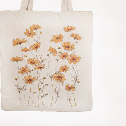 Women Tote Miss Adola Cotton Shopping Tote Flowers Design
