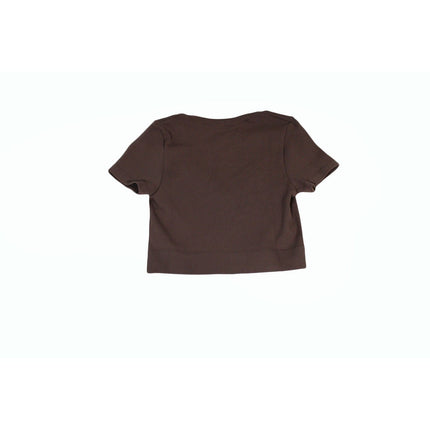 Teen Girls Crop Top ZJCT Teen Girls Brown Crop Top Size Small