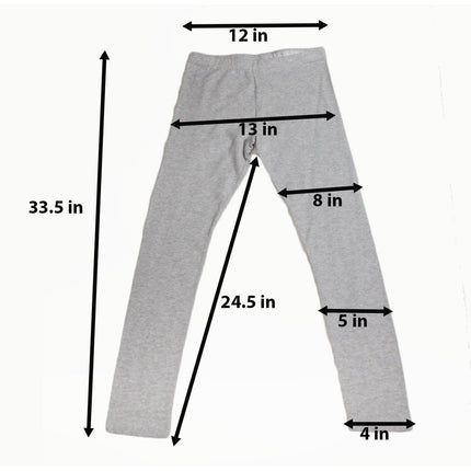 Big Girls Leggings Wonder Nation Big Girls Cropped Gray Leggings Size XL 14/16