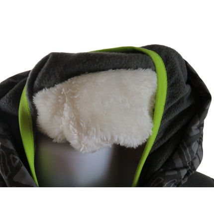 Cat & Jack Toddler Boys Hooded Puffer Jacket Grey Lime Green Geometric 12M