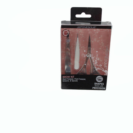 Brow Kit Japonesque Brow Kit Slant Twezer Point Tweezer Scissors & Spoolie