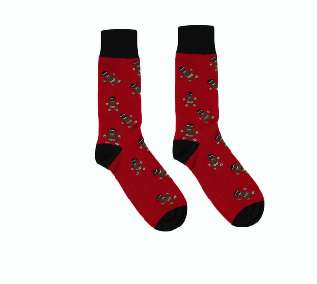 Men Christmas Socks Alfani Spectrum Holiday Gingerbread Man Socks Size 10-13