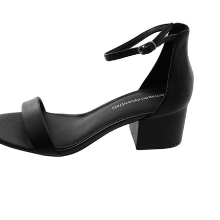 Women Sandals Amazon Essentials Women Heeled Sandals Size 9.5 Black