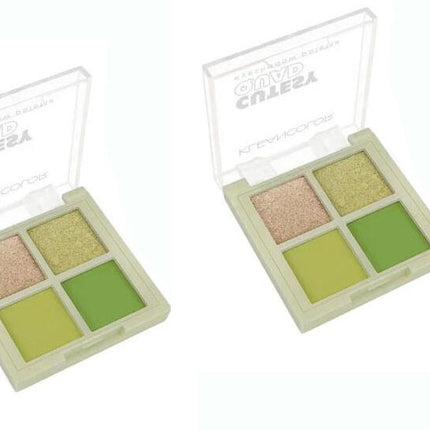 Eye Shadow KleanColor Cutesy Quad Eye Shadow Palette In 4 Colors Frosted Sage