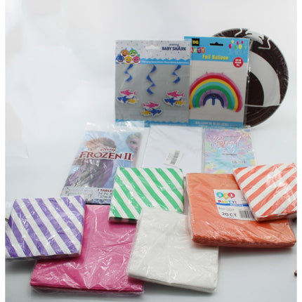 82 Pcs Party Supplies Lot Napkins Plates Tablecloths Disney Frozen Paw Patrol