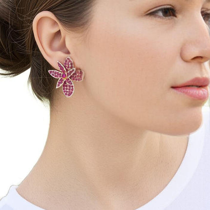 Women Earrings INC International Concept Women Yellow Gold Plated Petal Earring