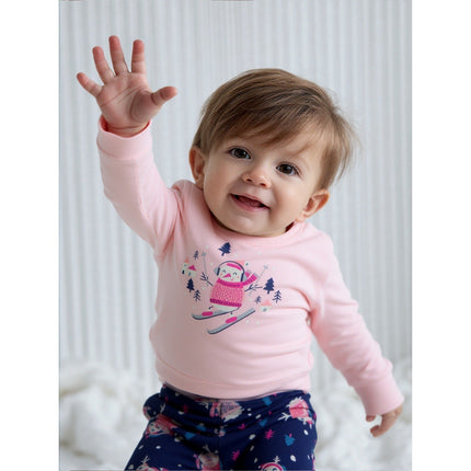 Baby Girls Pajama Set Cat & Jack Baby Girls Snowman Pajama Set Size 12M Multi