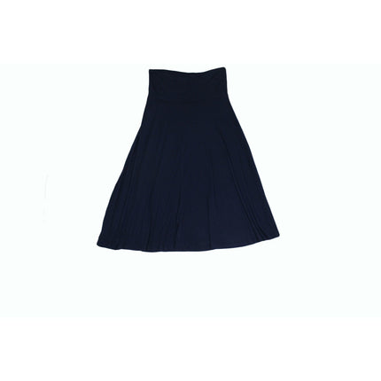 Women Skirt Lock Love Teen Girls Flowy Midi Navy Skirt Size Small