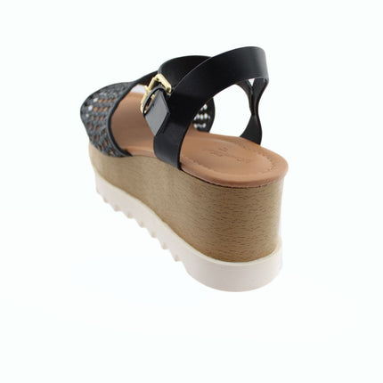 Women Sandals Platform Heels Sandals Size 6.5 Black