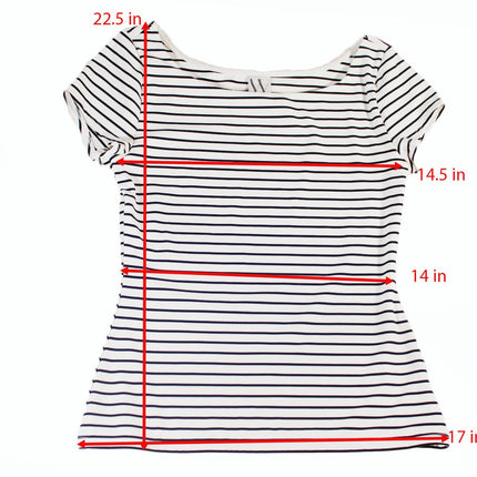 Women Top Wortington Women Stripe Ultra Smoothing Top Size S Black/White