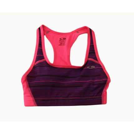 Champion C9 Power Core Girls Sports Bra Pink Purple Stripe Racerback XS